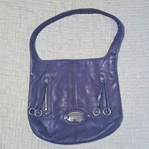 B. Makowsky purple leather shoulder bag